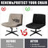 Velvet Cross Legged Office Chair Covers, Soft and Vibrant Stretch Covers for Armless Wide Seat Computer Task Chair