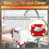 7L 4 Summer Heated Chicken Waterer, Chicken Water Heater Bucket for Winter with Nipple Drinkers, Anti-Freezing, Winter