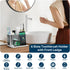 Countertop 6 Bathroom Organizer with Front Ledge for Phone, Detachable Kids Toothbrush Holders with Cord Slots and Ring