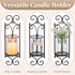 Set 2 Sziqiqi Candle Sconces - of Black Candle Holders for Pillar Contemporary Wall Decorations Sconce Decorative Metal