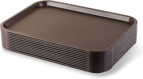 New Star Foodservice Fast Food Tray, Set of 12, Brown, 12 by 16-Inch