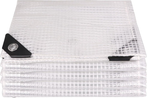 NoderLoya Greenhouse Cover,Clear Greenhouse Plastic Covering, 16Mil Thickness Heavy Duty Clear tarp for