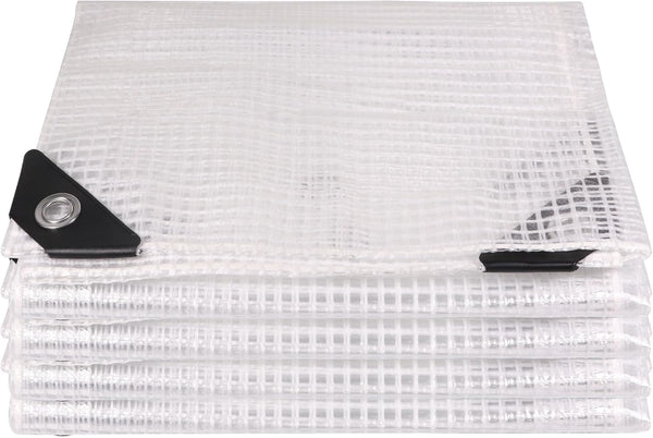 NoderLoya Greenhouse Cover,Clear Greenhouse Plastic Covering, 16Mil Thickness Heavy Duty Clear tarp for