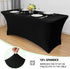 Obstal Spandex Table Cover, 6ft Fitted Rectangular Tablecloth for Birthday Party, Wedding Banquet (72L x 30W Inch)