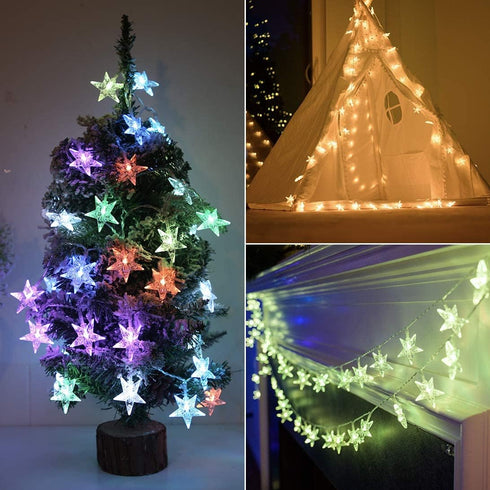 33 Minetom Star String Lights for Bedroom - ft Plug-in Color Changing Star String Lights with Remote and Timer