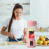 Portable Blender, Mini Personal Blender Bottles for Shakes and Smoothies, USB Rechargeable Cordless Electric Juicer Cup