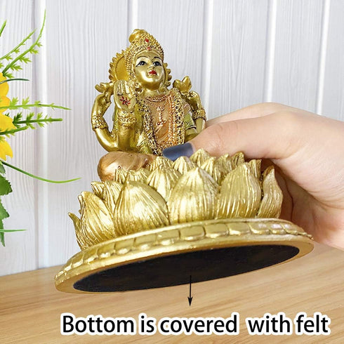 BangBangDa Hindu Goddess Lord Laxmi Statue - Lakshmi Indian God Home Office Temple Mandir Puja Items Figurine