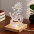 2pcs 3D LED Wood Light Base for Crystal Glass Art, Resin Art & Acrylic - Square Lighted Lamp Stand Pedestal
