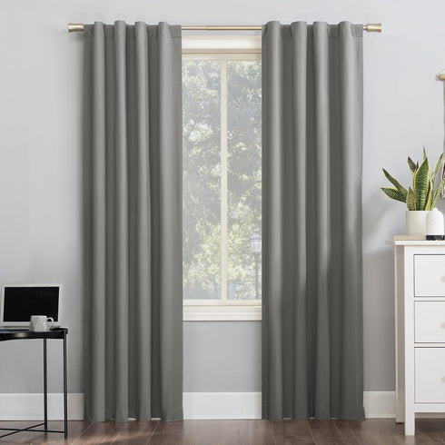 Sun Zero Cyrus Thermal Total Blackout Back Tab Curtain Panel