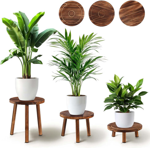 Yedcxup Plant Stand Indoor,3 Pcs Corner Plant Stand,Plant Shelf,Potting Bench,Suitable for Indoor and