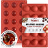 Small 15-Cavity Semi Circular Silicone Mold, 2 Packs Half Sphere Baking Molds for Making Jelly, Chocolates, and Cake