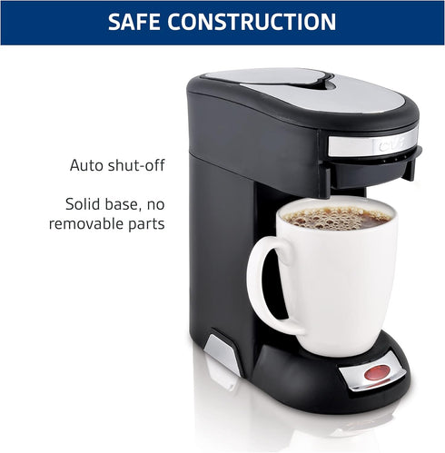 Café Valet Single Serve Coffee Maker, Brews 10 Ounces of Coffee or Hot Water, Compatible Coffee Packs