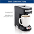 Café Valet Single Serve Coffee Maker, Brews 10 Ounces of Coffee or Hot Water, Compatible Coffee Packs