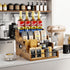 4 Countertop KLM Liquor Bottle Display Shelf, Coffee Syrup Rack Organizer, Step Liquor Wine Rack, mini bar,liquor