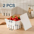 5 Inch Set 2, Dizada Ceramic Berry Basket with Lids, Fruit Bowl/Baskets with Covers, Colander For Kitchen, Fruit Bowls