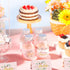 Colarr 72 Pcs Pink Baby Shower Water Bottle Labels Pink Gold Flower Water Bottle Wrappers Stickers Waterproof Self