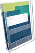 Deflecto Lit Loc Interlocking Magazine Holder - Clear, 11-1/4" x 9” x 1-1/4" (772001)