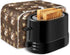 Coffee Design 2 Slice Toaster Dust Covers, Decorative Lotus Print, Stain Resistant Kitchen Appliance Cover