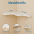 Set 2 90-Degree Cute Cloud Corner Shelves - of White Wooden Floating Corner Shelves Wall Mounted, Space-Saving Nursery