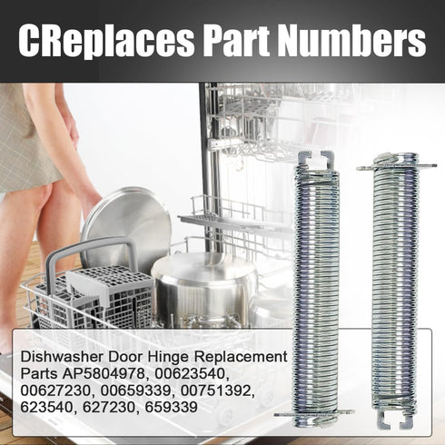 UPGRADED 00754866 Dishwasher Door Spring Kit, Includes Cable for Bosch/Thermador/Gaggenau Kitchen Dishwasher Door Hinge