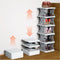 Shoe Rack, 6 Tier Shoe Organizer Without Assembly, Foldable Small Shoe Rack