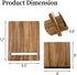 Wooden Cookbook Stand Cutting Board | Adjustable Recipe Holder with Pull-Out Stand