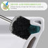 Compact Toilet Brush & Holder, White & Grey, Stainless Steel Handle, Deep Cleaning, Drip-Proof, Easy to Assemble