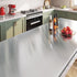 Livelynine Brushed Nickel Peel and Stick Wallpaper, Silver Stainless Steel Contact Paper for Appliances, 15.8x78.8 in