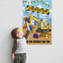 32 Hxezoc Pin The Bucket on The Excavator Game with Pcs Buckets Large Construction Party Games Poster for Kids Birthday
