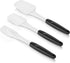 Artaste Non-Stick Silicone Spatula Set with Rubber Handle, 3-Piece
