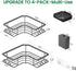 QHMCHLDZ 4 Pack Adhesive Shower Caddy, Corner Bath Organizer, Rustproof Stainless Steel Shower Shelves with Large