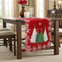 36 inches Christmas Tree Table Runner Embroidered Xmas Red White Snowflakes Runners Snow Decorations Long Coutout