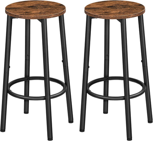 HOOBRO Bar Stools, Set of 2 Bar Chairs, Kitchen Round Height Stools