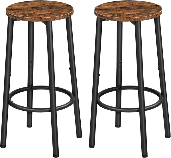 HOOBRO Bar Stools, Set of 2 Bar Chairs, Kitchen Round Height Stools