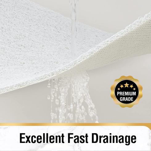 40 16 Inch, HITSLAM Non Slip Bathtub Mat x Extra Long Bath Mat for Tub, Soft PVC Loofah Shower Floor Mat with Drain
