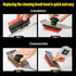 XUDAKAIXIN Nylon Grill Brush, Dual Grip Design, with Extended Luxurious Acacia Wood Handle, Safe Nylon Bristles