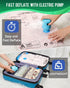 Vacuum Storage Bags with Electric Pump, 10 Pack Medium Size (28"x 18"), Reusable Compression Space Saving