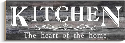 Kitchen Sign Wooden Plaque, The Heart of Home - Kitchen Signs for