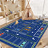 39x59in) Kids Rug,Children's Room Rug, Fun Car Park Kids Play Mat, Rail City Living Carpet, Washable Non-Slip