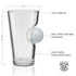 BenShot Pint Glass with Real Golf Ball, 16oz, Made in the USA