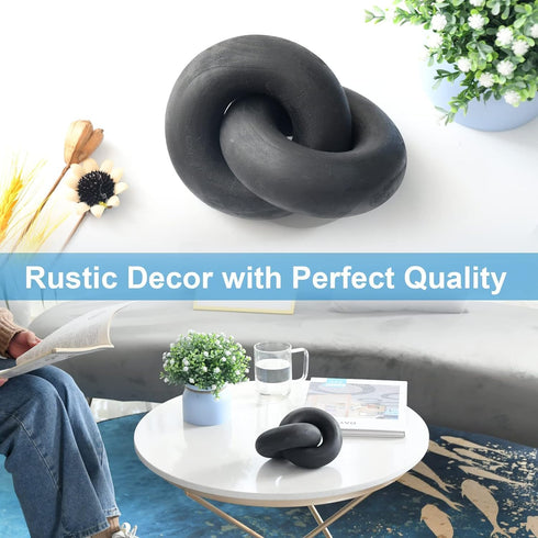 Wooden Knot for Coffee Table Decor Shelf Decor Boho Home Decor Statues, Modern Farmhouse Bookshelf Decorative Objects