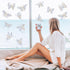 32PCS Butterfly Window Clings, Anti-Collision Decals to Save Birds, Non-Adhesive Prismatic Vinyl