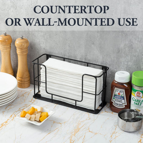 MyGift Wall Mounted Paper Towel Holder - Bathroom Folded Paper Towel Dispenser & Napkin Holder