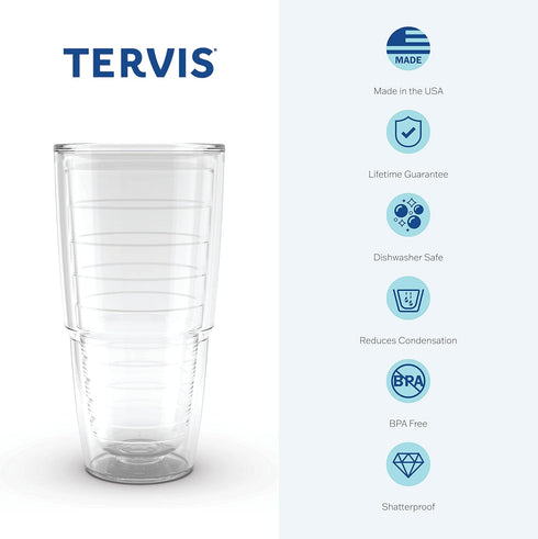 Tervis 24oz Marines Double Walled Insulated Tumbler Travel Cup - No Lid, Made in USA, Keeps Drinks Cold & Hot, Pride