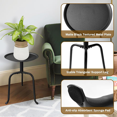3-Leg Plant Stand Indoor, Mid Century Single Plant Table, Minimalist Heavy Duty Metal Tall Flower Pot Stand, Modern