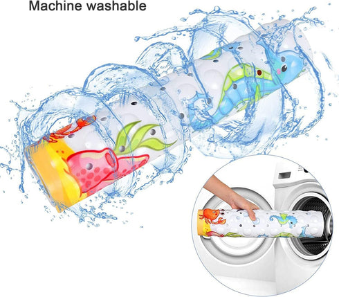 yuxiaoshi 40 16 Inch youxiaoshi Baby Bath Mat, Bathroom Bathtub Mat for Kid's, Cartoon Bath Tub Shower Mat with Drain