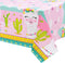 WERNNSAI 2 PCS Llama Table Cloth - Llama Birthday Decorations for Kids Girls Pink Party Supplies 54'' x 108''