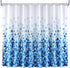 ARICHOMY Polyester Shower Curtain Set, Farmhouse Bathroom Fabric Fall Curtains, Waterproof, Standard Size 72 by 72, Blue