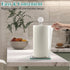 Ulable Counter Bling Silver Paper Towel Holder Stand with Square Base, Toilet Roll Filled with Crystal Paper Towel