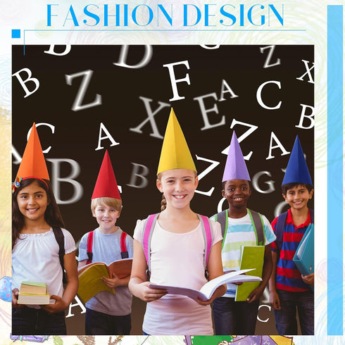 yptniginu Crayon Gnome Hats Felt Conical Dwarf Cap for Halloween Xmas Costume Cosplay Accessory Back to School